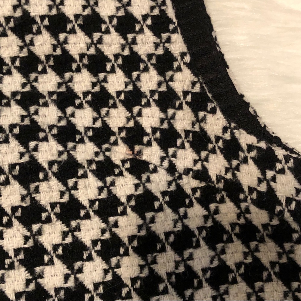 Black And White Houndstooth Tube Dress - Picture 7 of 7